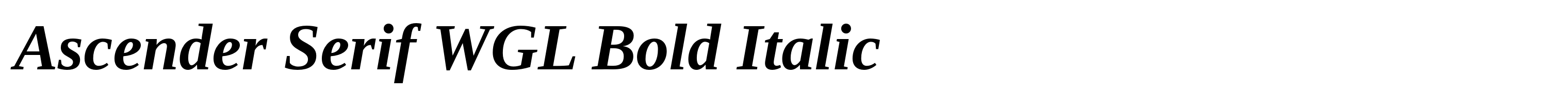 Ascender Serif WGL Bold Italic